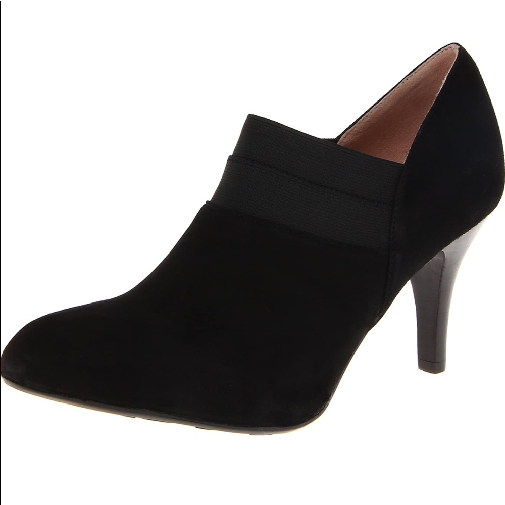 Taryn Rose black suede booties